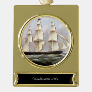 Segelschiff Woolloomooloo 1850 Banner-Ornament Gold