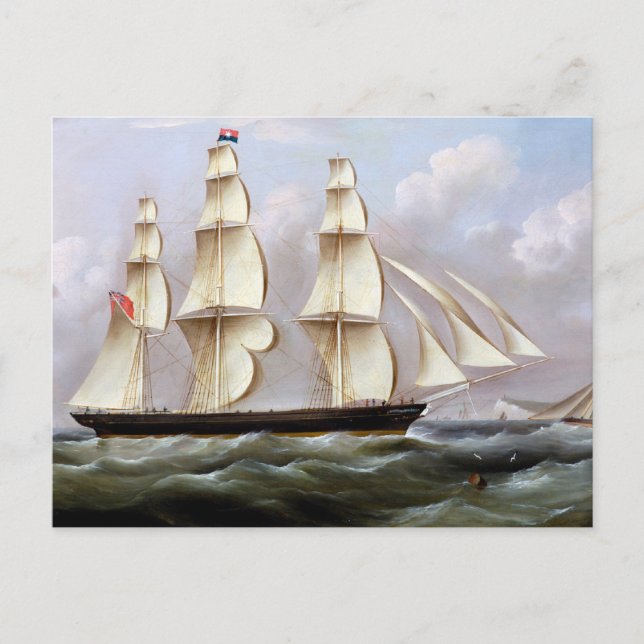Segelschiff Woolloomooloo 1850 Postkarte (Vorderseite)