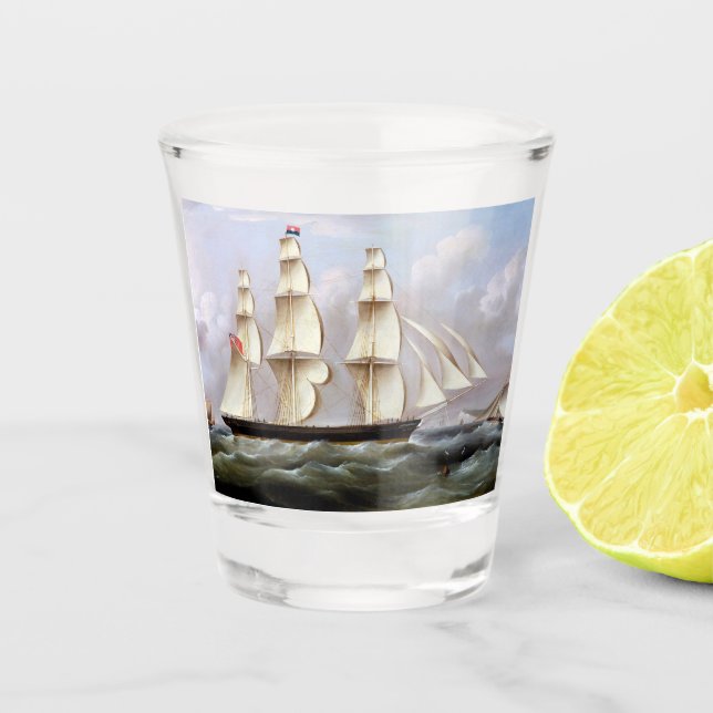 Segelschiff Woolloomooloo 1850 Schnapsglas (Vorderseite)