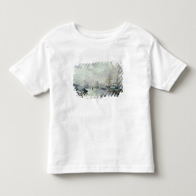 Segelschiffe im Hafen von Hamburg, 1889 Kleinkind T-shirt (Vorderseite)