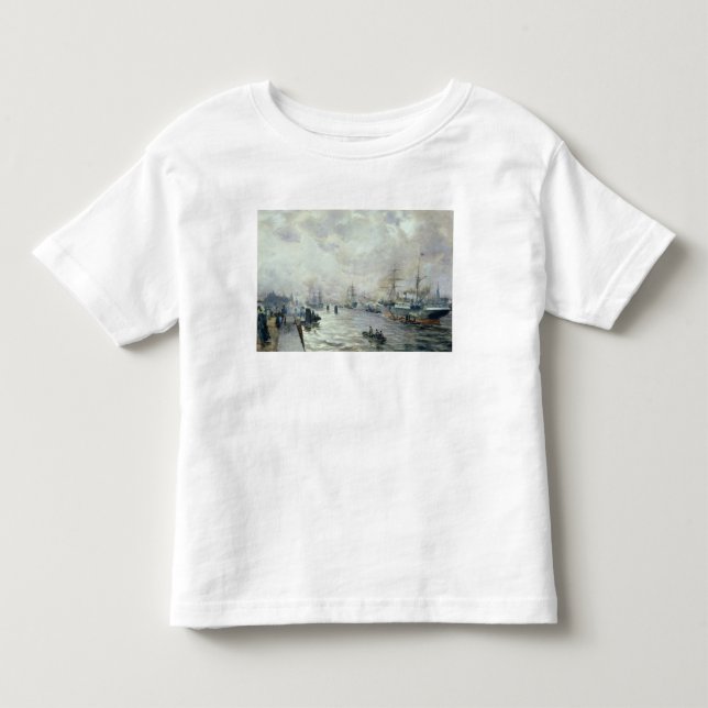 Segelschiffe im Hafen von Hamburg, 1889 Kleinkind T-shirt (Vorderseite)