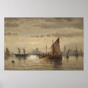 Segelschiffe Vor Venedig Poster