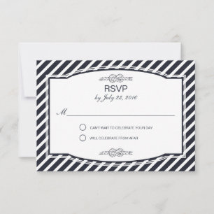 Segelschiffer-Knoten Navy-Hochzeits-Antwortkarten RSVP Karte