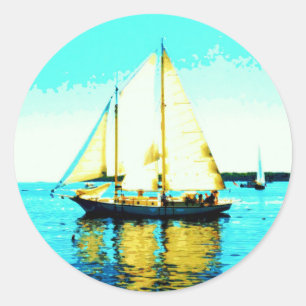 Segelschreiberaufkleber Runder Aufkleber