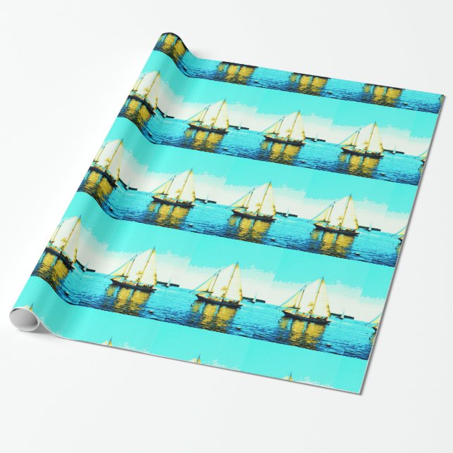 Segelschulen verpacken Papier Geschenkpapier (Ungerollt)