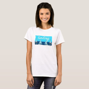 Segelsport Vintager Cartoon T-Shirt