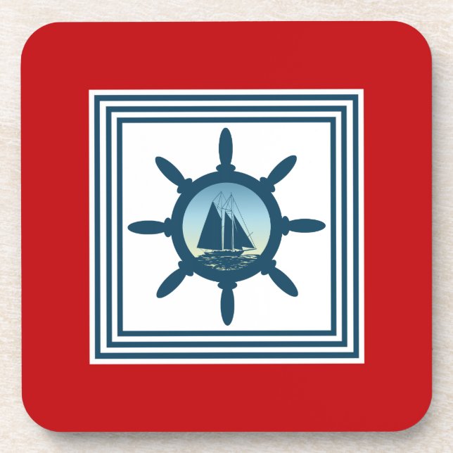 Segelszene Untersetzer (Vorderseite)