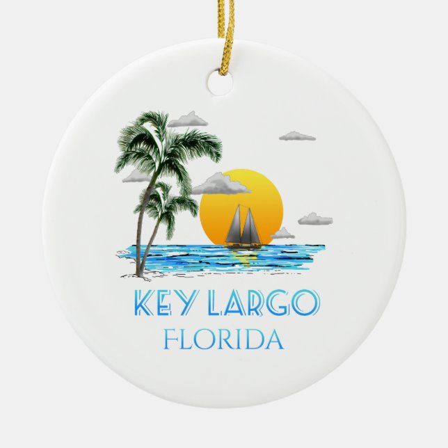 Segeltreiber Largo Florida Keys Keramik Ornament (Vorne)
