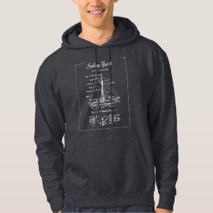 Segelyacht-Blueprint Hoodie