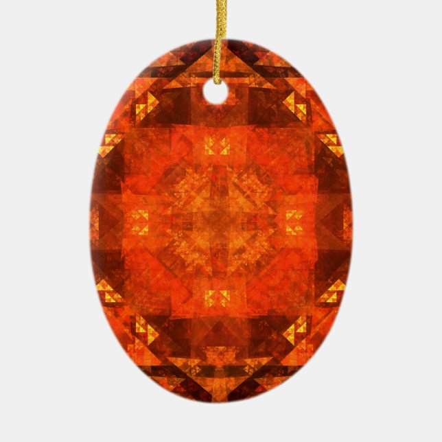 Segen Abstrakt Art Oval Ornament (Vorne)