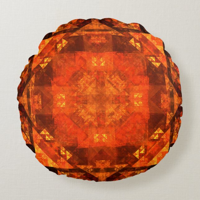 Segen Abstrakt Art Round Pillow Rundes Kissen (Vorderseite)