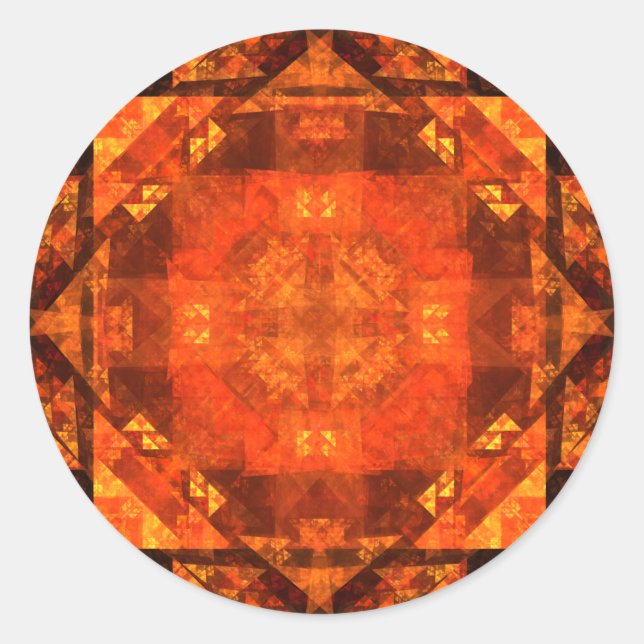 Segen Abstrakt Art Round Sticker (Vorderseite)