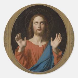 Segen Christus circa 1834 Runder Aufkleber