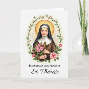 Segen der Feiertage der heiligen Therese von Lisie Karte