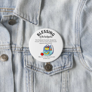 Segen der Rucksäcke Geschenkanhänger Button