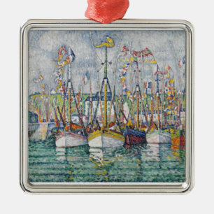 Segen der Thunfisch-Flotte bei Groix, 1923 Ornament Aus Metall