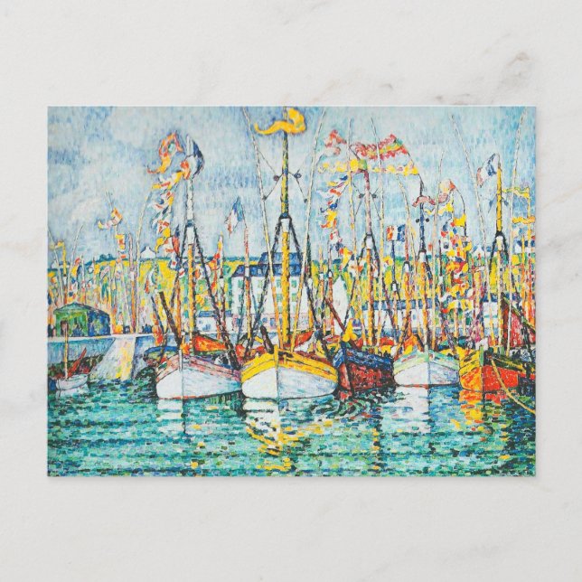 Segen der Thunfischflotte in Groix von Paul Signac Postkarte (Vorderseite)