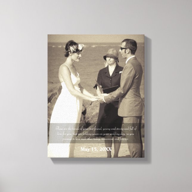 Segen des Händlerquote-Fotos Hochzeit Leinwanddruck (Vorderseite)