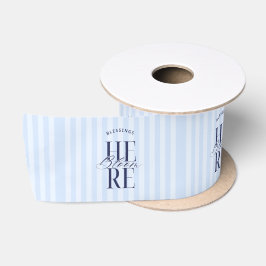 Segen erblüht hier | Blaues Baby Shower Braut- Satinband
