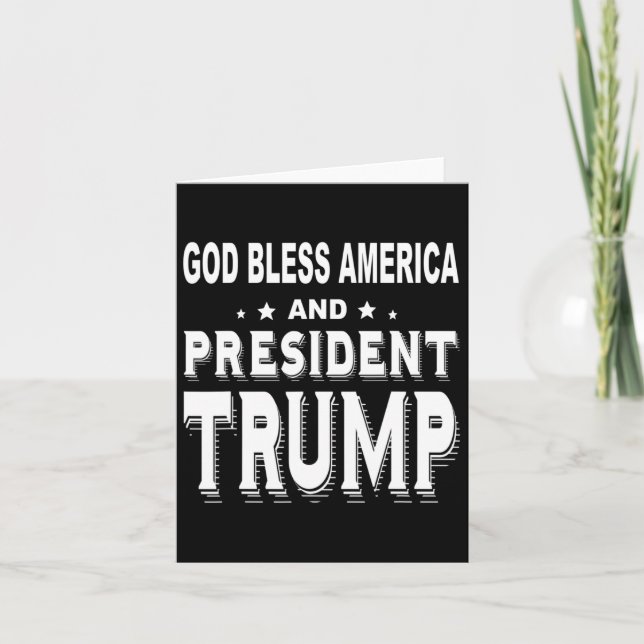 Segen für Amerika und Präsident Trump Karte (Vorderseite)