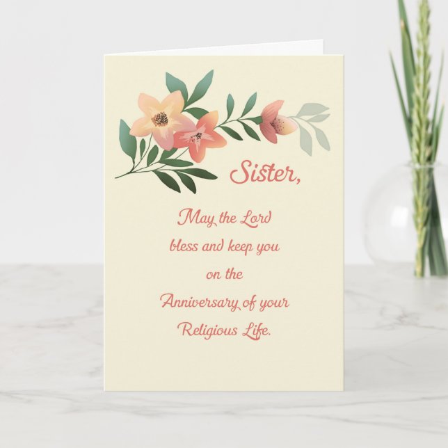 Segen für das religiöse Leben Karte (Vorderseite)