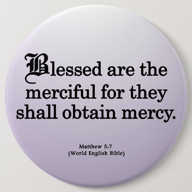 Segen für Gnade Matthew 5-7 Button (Vorderseite)