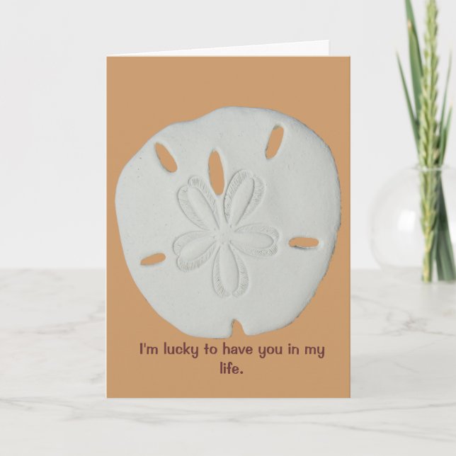 Segen für wahre Freunde Sand Dollar Karte (Vorderseite)