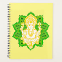 Segen Gelb & Grün Lord Ganesh Planer