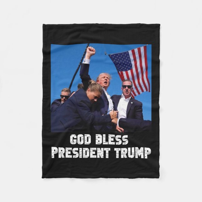 Segen Präsident Trump1 Fleecedecke (Vorderseite)