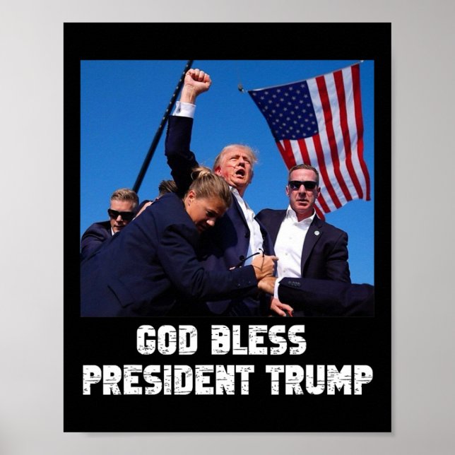 Segen Präsident Trump1 Poster (Vorne)