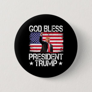 Segen Präsident Trump 2024 Unterstützung für Trump Button
