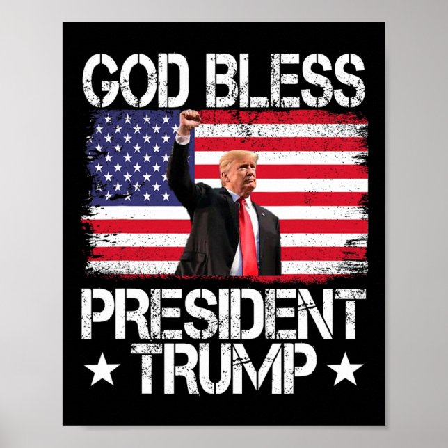 Segen Präsident Trump 2024 Unterstützung für Trump Poster (Vorne)