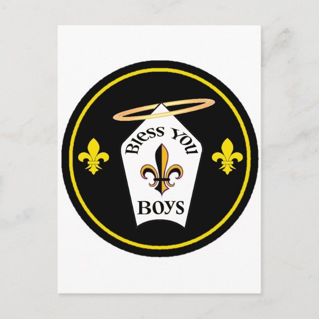 Segen Sie Boys Emblem Postkarte (Vorderseite)