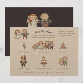 Segen Sie diese Gewerkschaft - Niedliche Hochzeit  Einladung