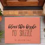 Segen Sie diese Hiszle Shizzle Funny Family Coral Fußmatte<br><div class="desc">Segen Sie diese Hiszle für Shizzle Funny Familie Koral Doormat.</div>