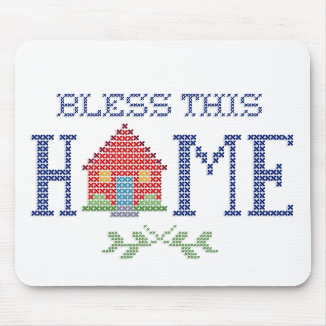 Segen Sie diese Zuhause-Maus-Pad Mousepad (Vorne)