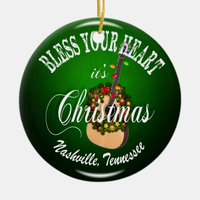 Segen Sie Ihr Herz Nashville Weihnachtsschmuck (Vorne)