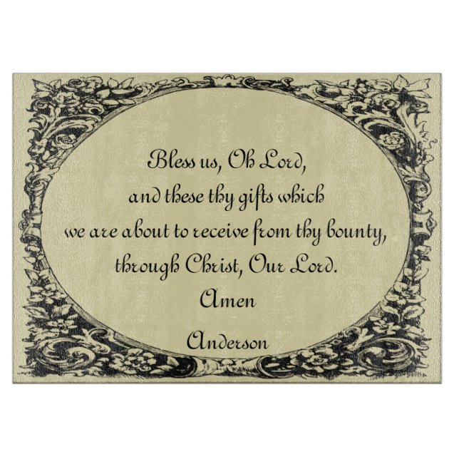 Segen uns, Oh Herr Schneidebrett (Vorderseite)