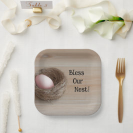 Segen unser Nest, nistendes Party Pappteller