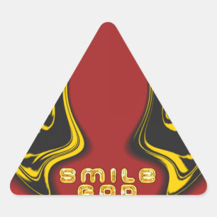 Segen von oben: Gottes Liebe spiritueller Gruß Dreieckiger Aufkleber