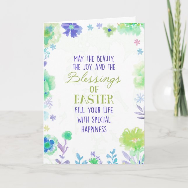 Segen von Ostern Feiertagskarte (Vorderseite)