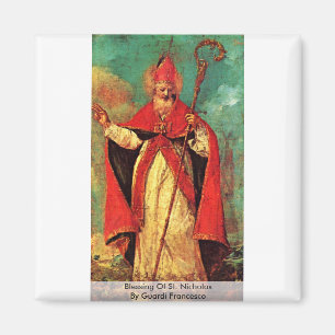Segen von Sankt Nikolaus durch Guardi Francesco Magnet
