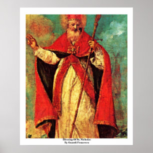 Segen von Sankt Nikolaus durch Guardi Francesco Poster