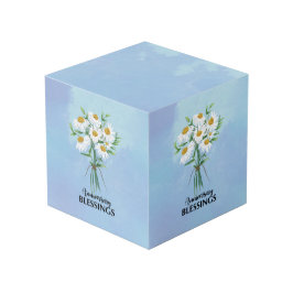Segen zum Hochzeitstag Bouquet von Daisies Würfel