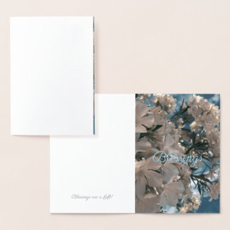 Segens natürliche Blumenaufkleber Folienkarte