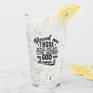 Segensreich sind diejenigen, die das Wort Gottes h Glas