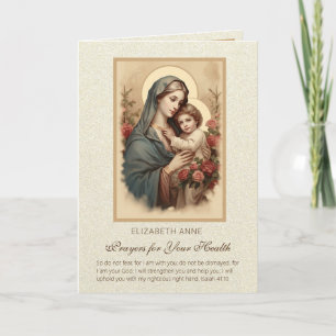 Segensreiche Jungfrau Maria Jesus Blumen Gesundhei Karte