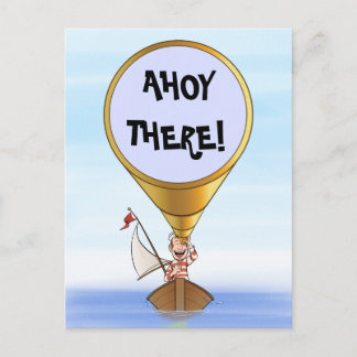 Segler mit Teleskopgrüßen Postkarte