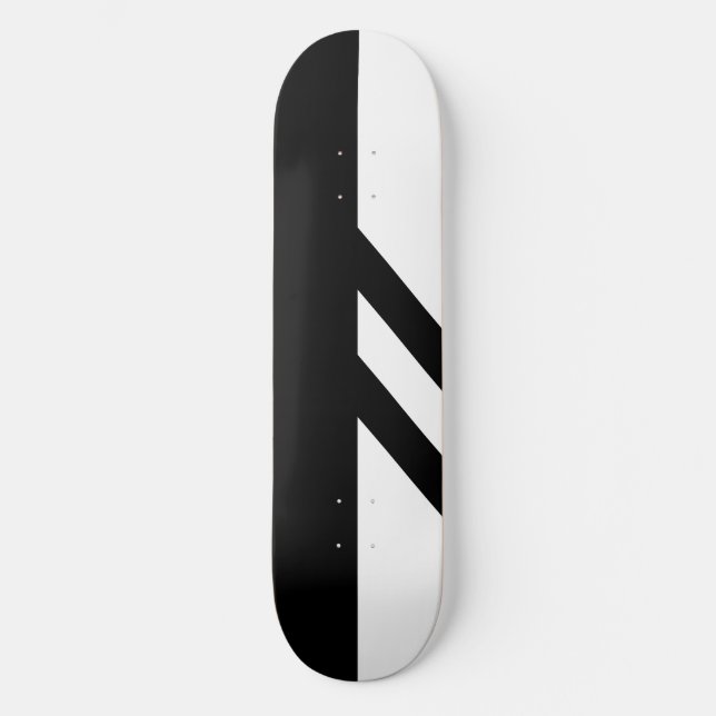Segmentierte Schwarzweiss-Skateboard-Plattform Skateboard (Vorderseite)