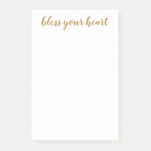 Segne Dein Herz Gold Schrift Post-it Klebezettel